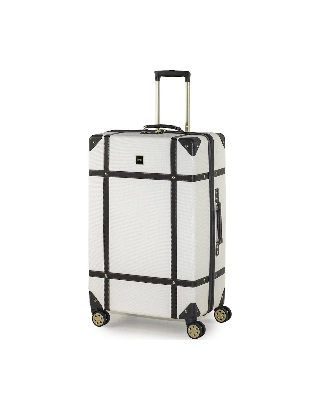Vintage Large 8-Wheel Suitcase - Cream, 2 of 1