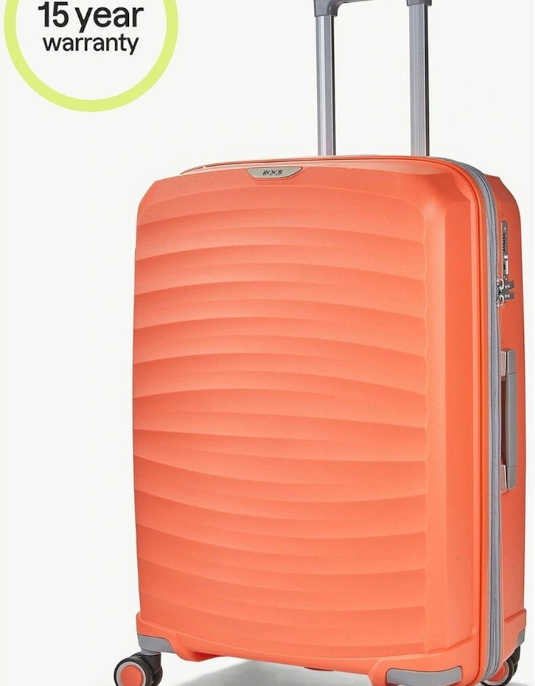 Sunwave Medium 8-Wheel Suitcase - Peach
