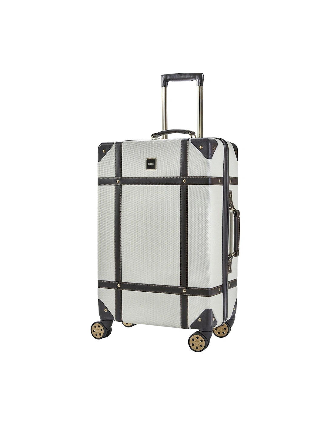 Vintage Medium 8-Wheel Suitcase - Cream, 3 of 2