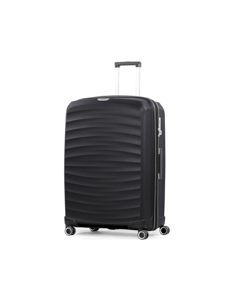 Sunwave Large 8-Wheel Suitcase - Black