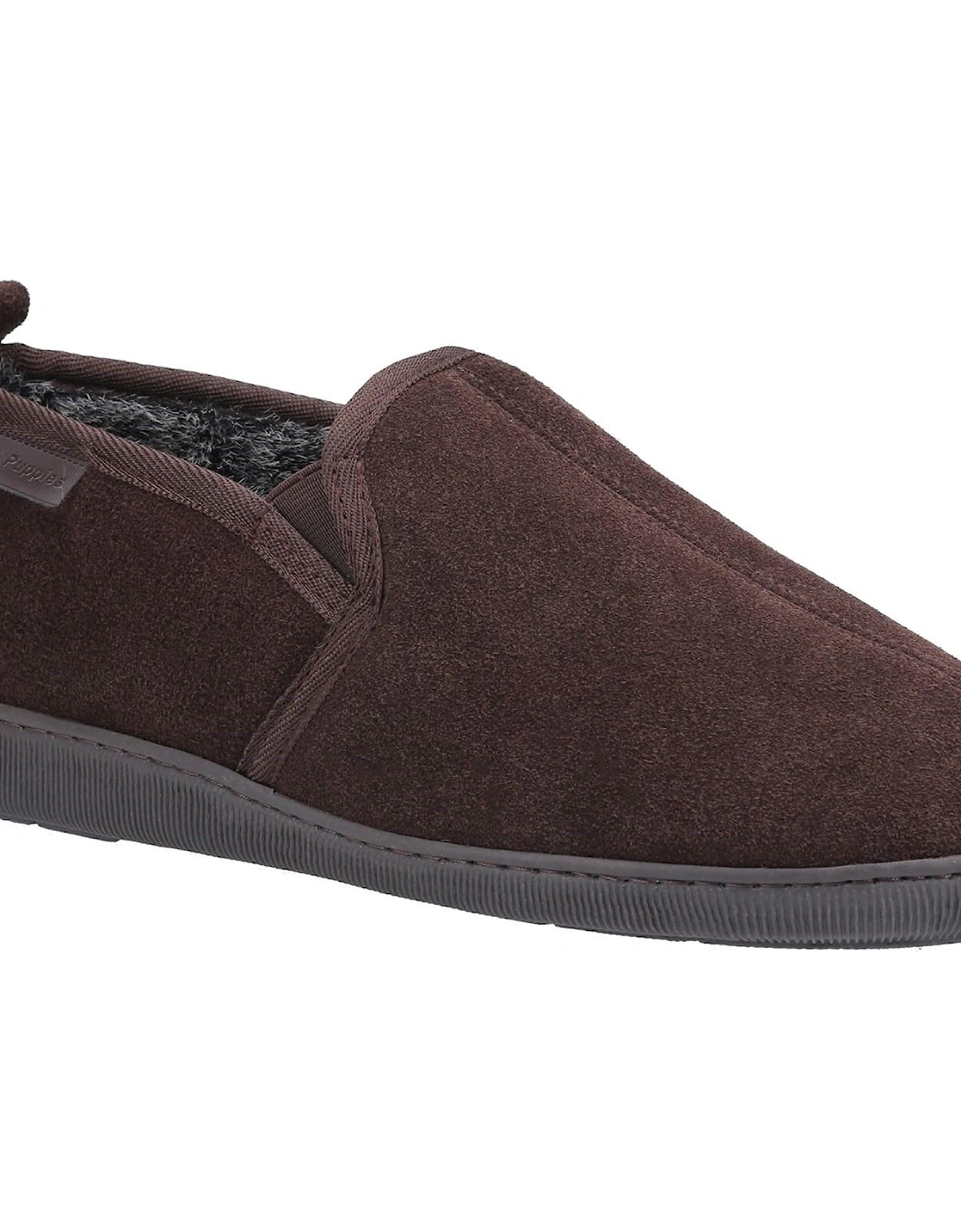 Mens Arnold Slip On Leather Slipper, 6 of 5