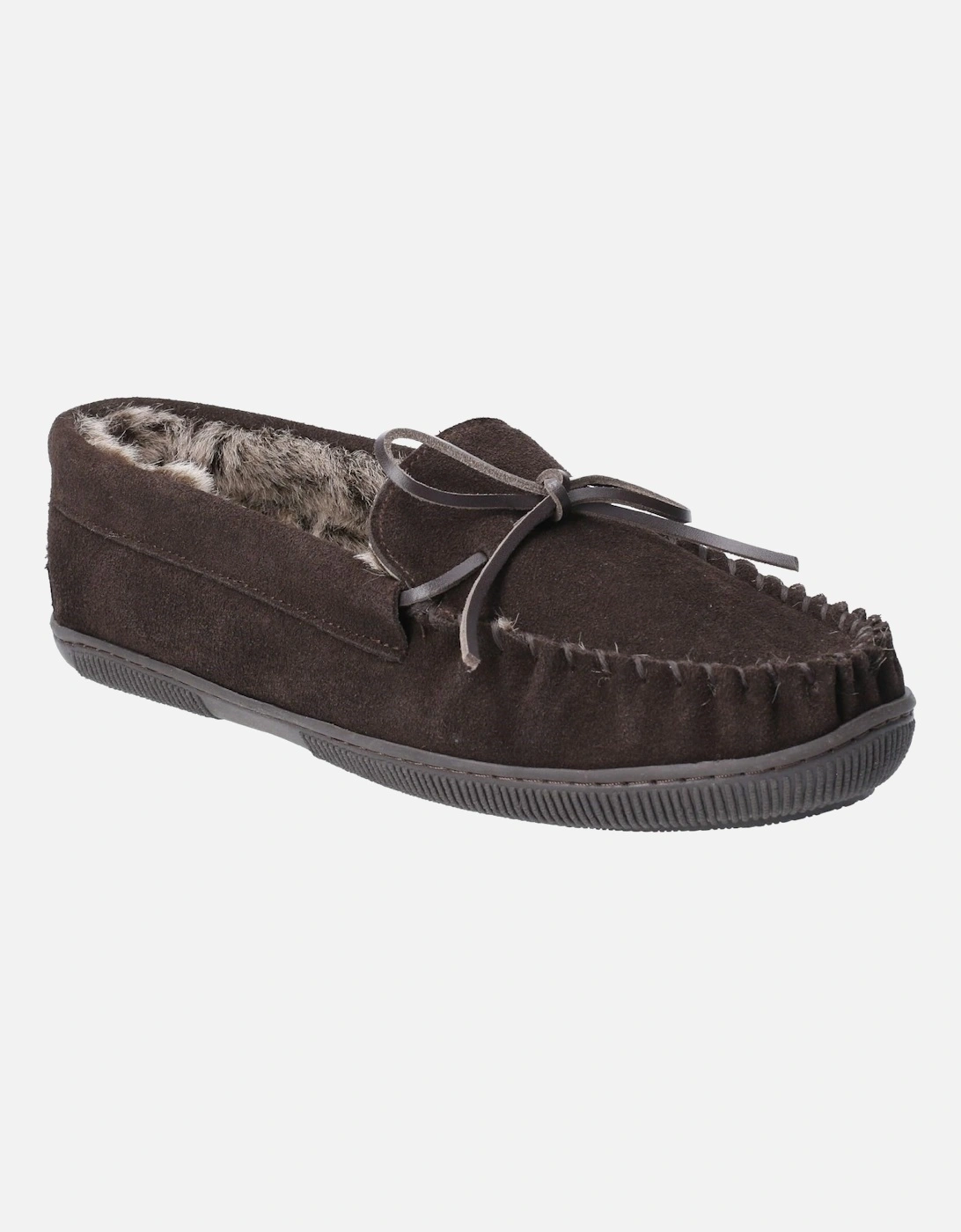 Mens Ace Slip On Leather Slipper, 6 of 5