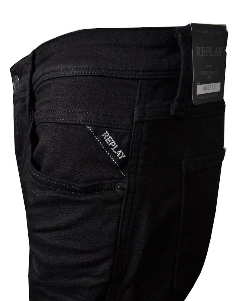 Men's Black Slim Fit Anbass Jeans