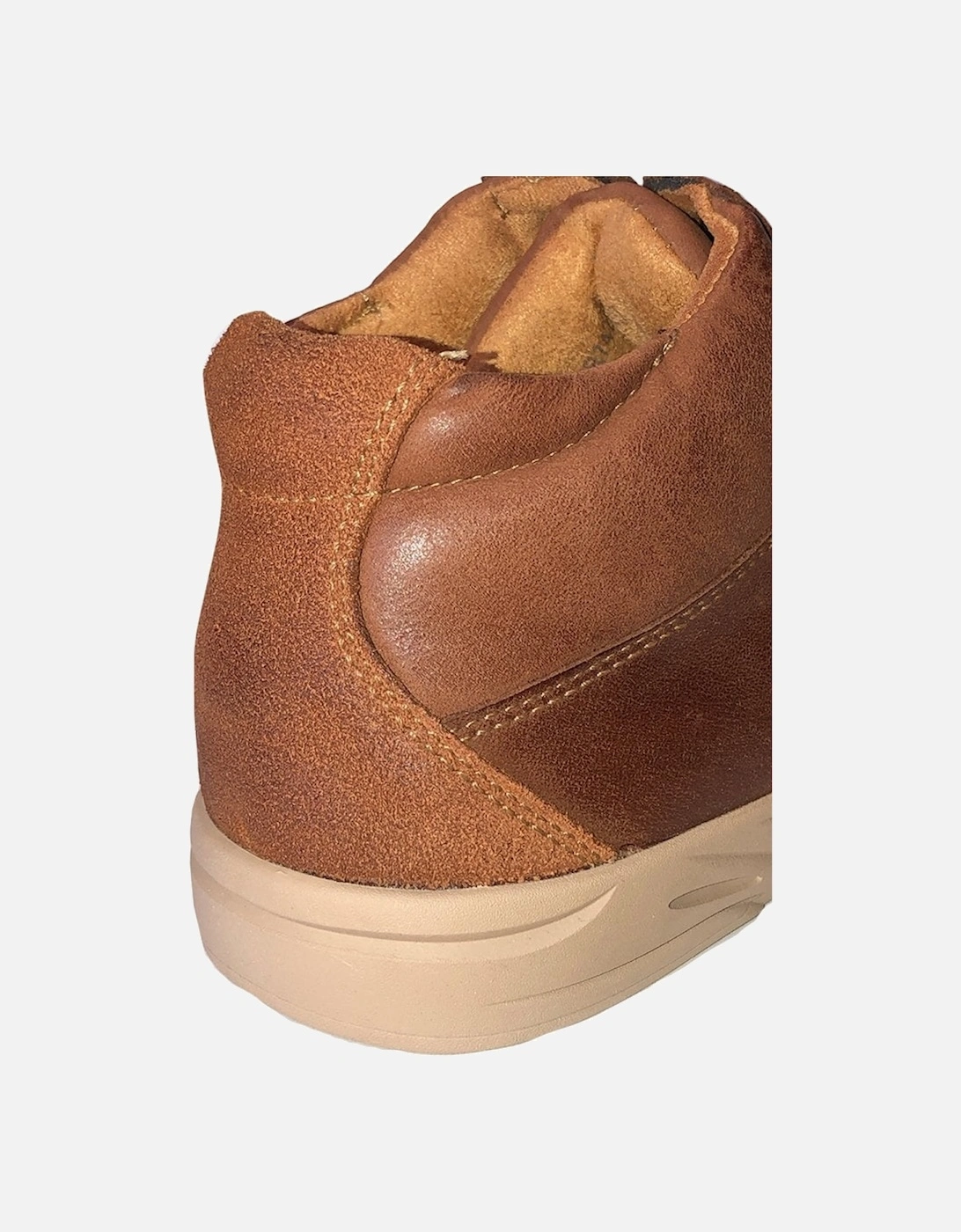 Front Mens Leather Rocky Boot Tan