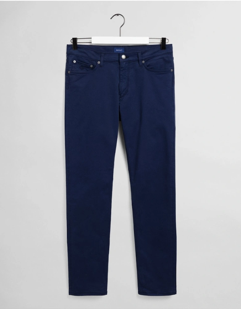 Tapered Satin Jeans