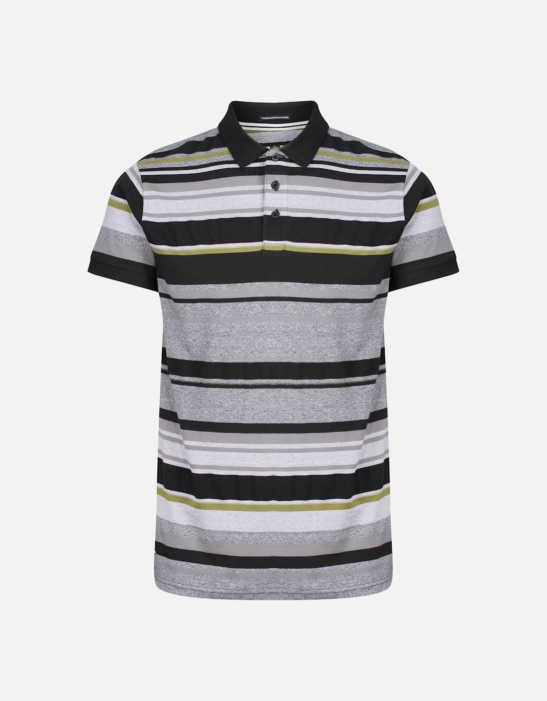 Campinas Striped Polo Shirt | Black, 4 of 3