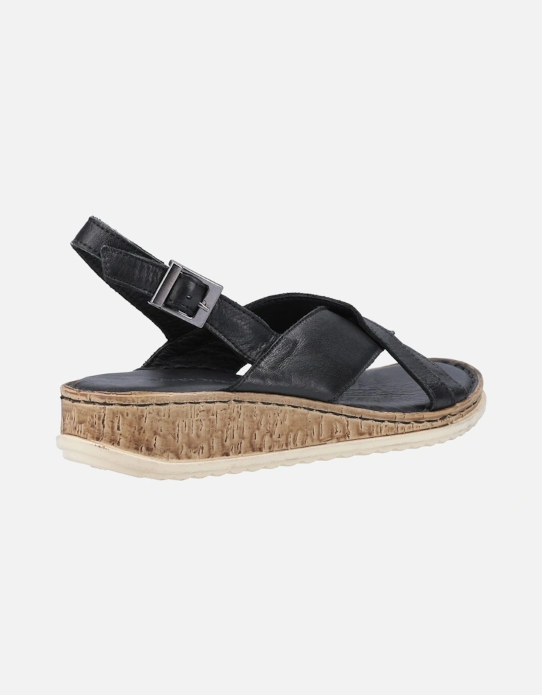 Womens/Ladies Elena Leather Wedge Sandal