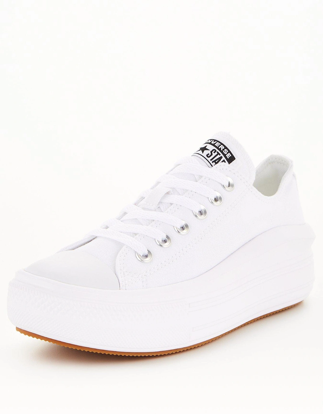 Womens Move Ox Trainers - White, 8 of 7