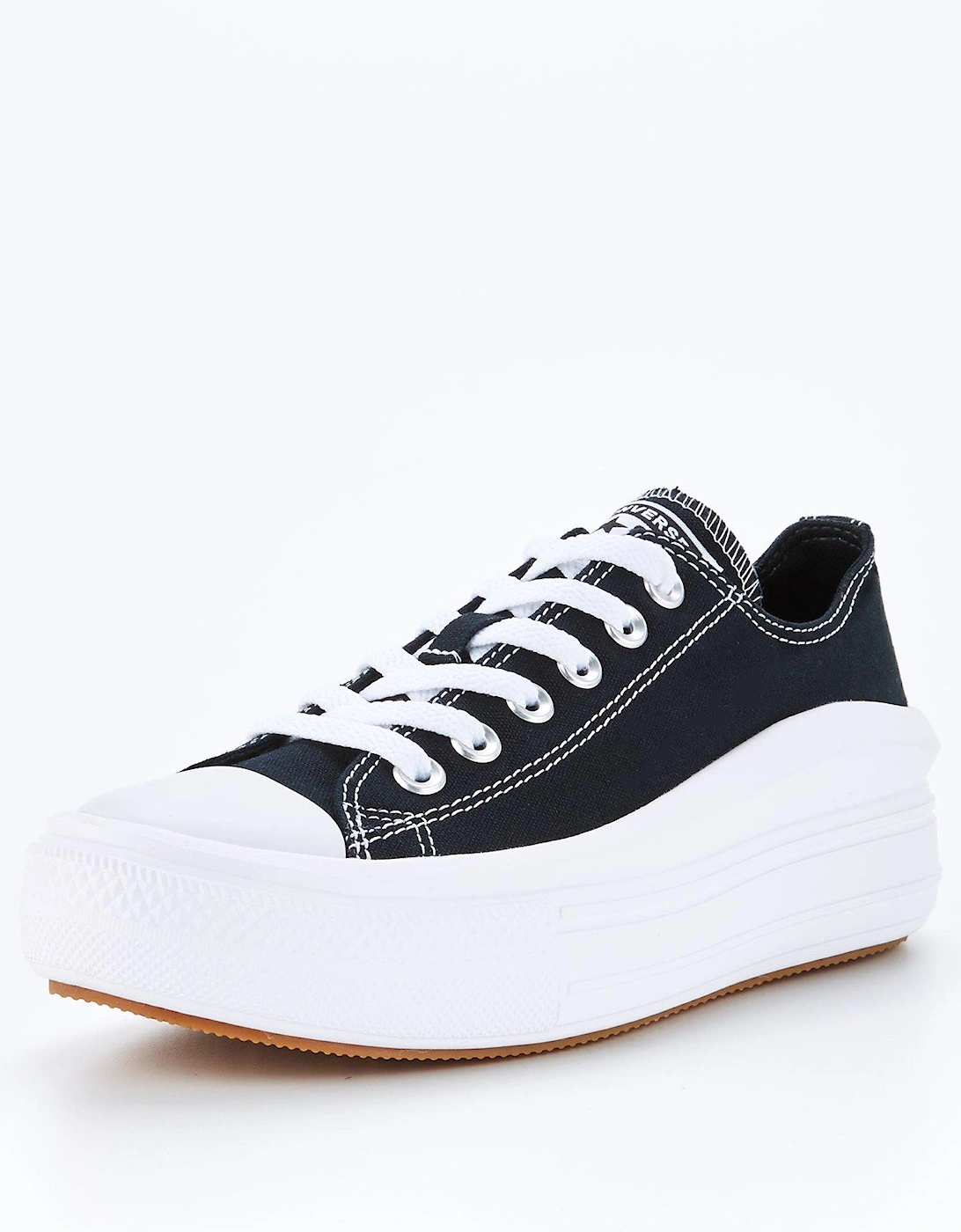 Womens Move Ox Trainers - Black/White, 7 of 6
