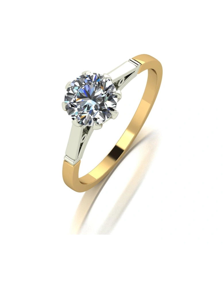 9ct Gold 1.00ct Equivalent Solitaire Ring