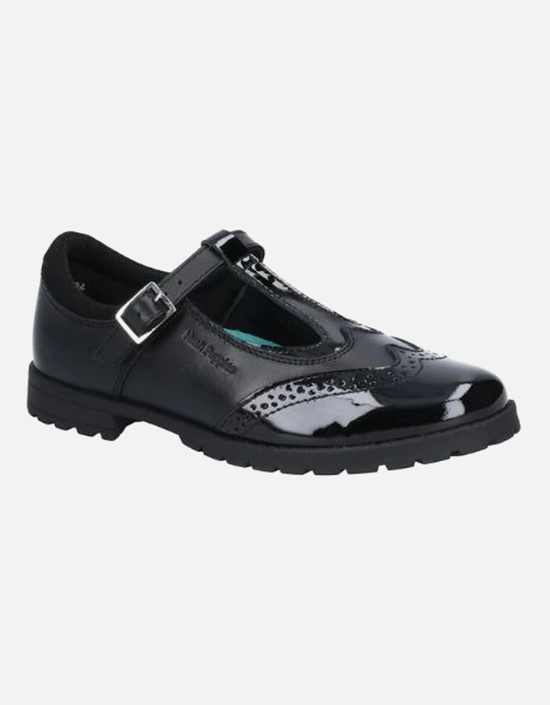 Girls Maisie Junior Leather Buckle School Shoe, 5 of 4