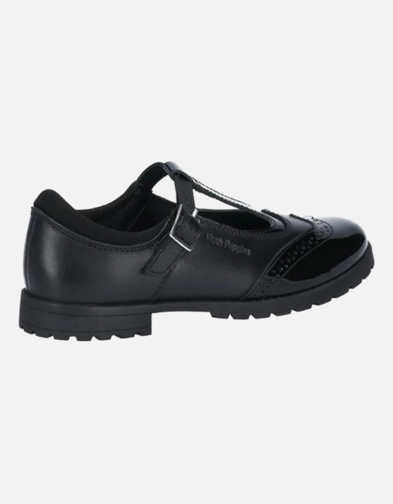 Girls Maisie Junior Leather Buckle School Shoe