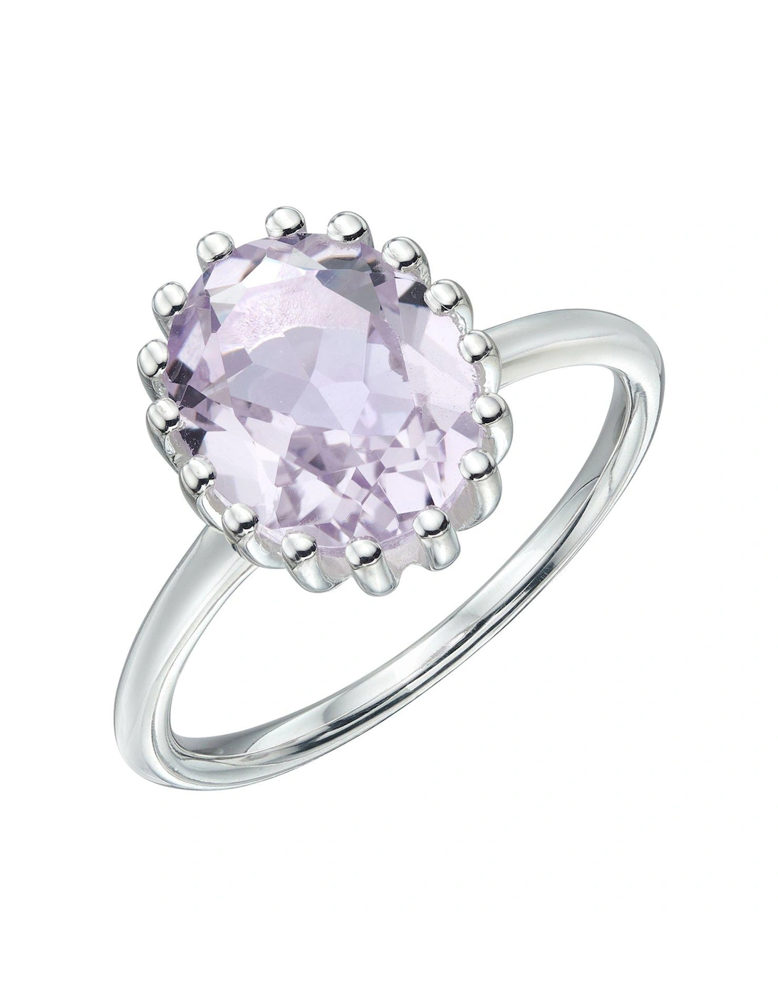 Sterling Silver Pink Amethyst Ring, 3 of 2