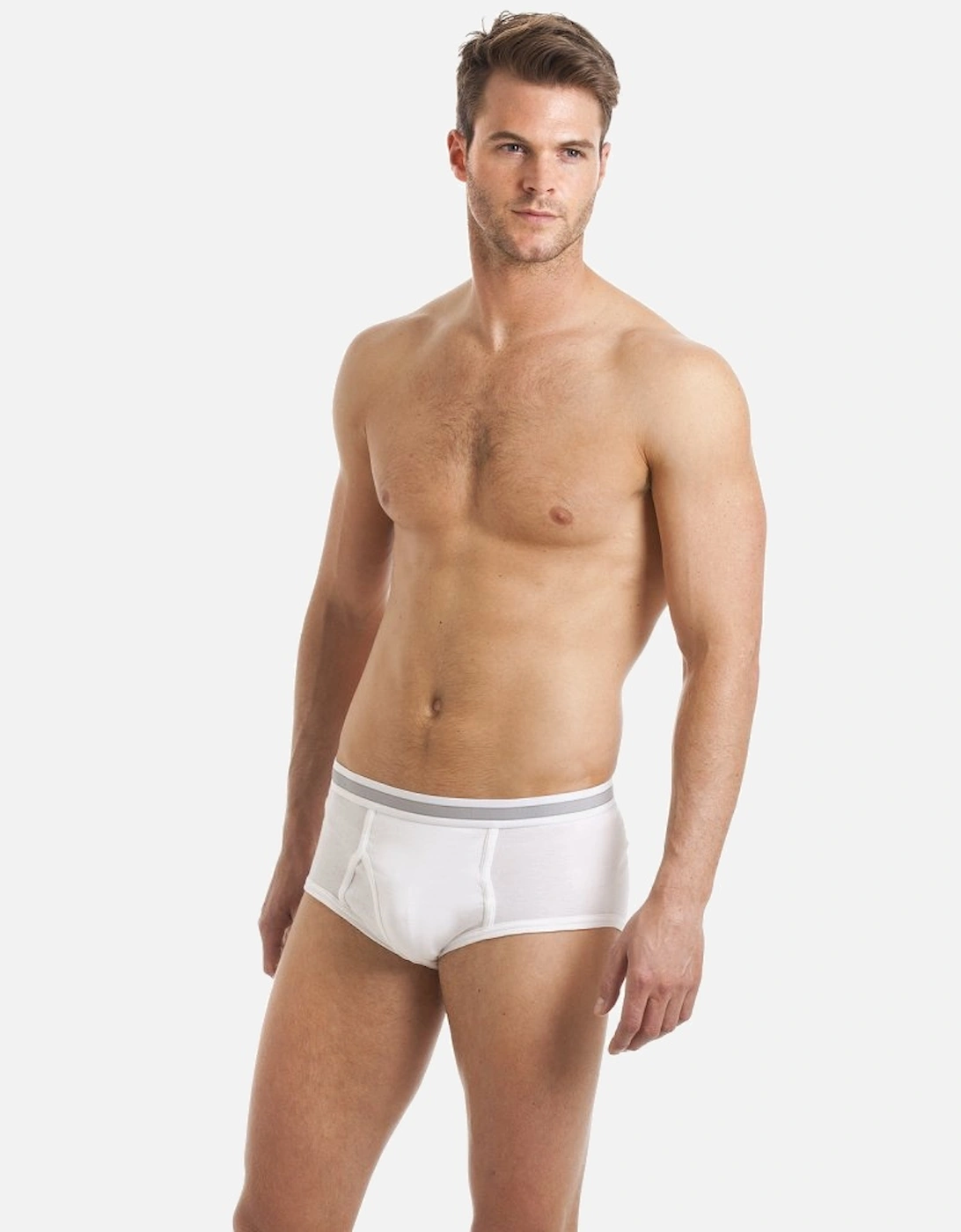 Mens Three Pack White Briefs