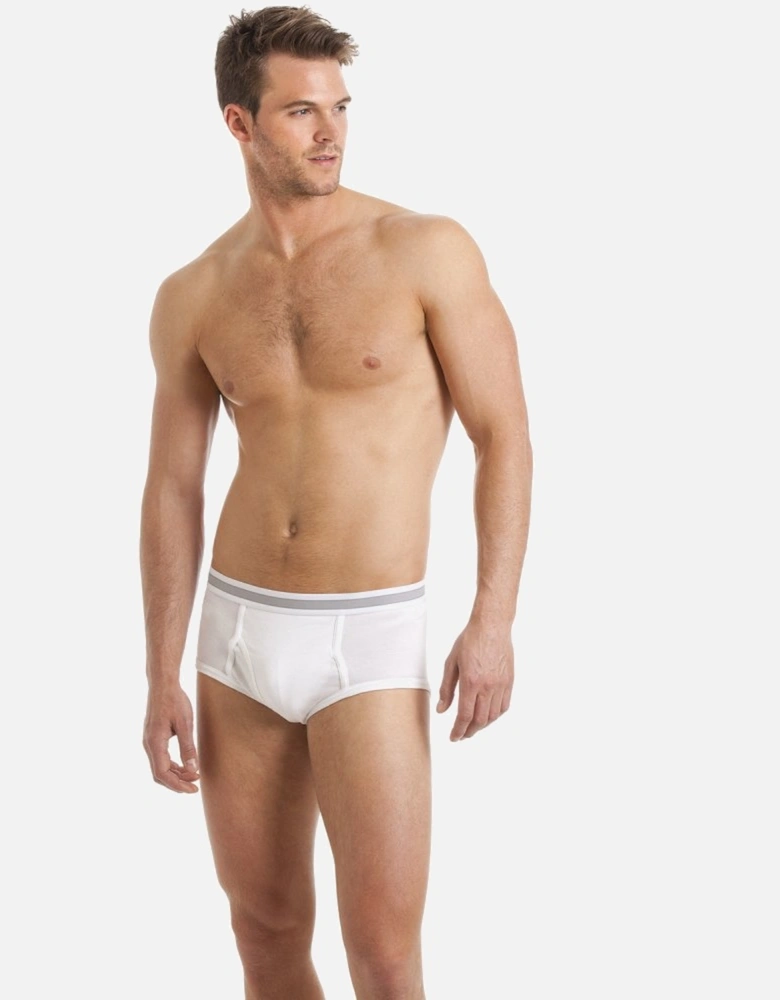 Mens Three Pack White Briefs