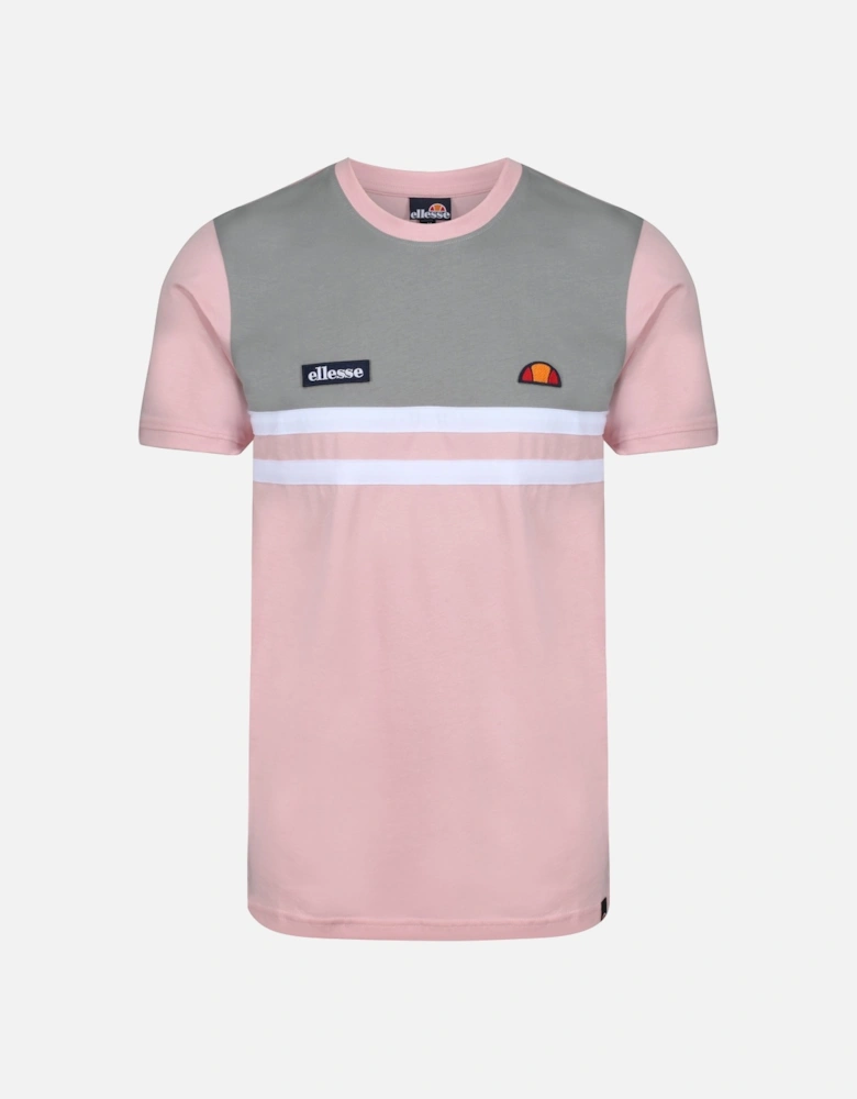 Venire Stripe T-Shirt | Pink/Grey/White