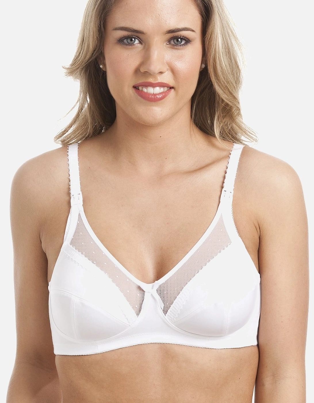 White Full Cup Non Wired Nursing Maternity Bra, 7 of 6