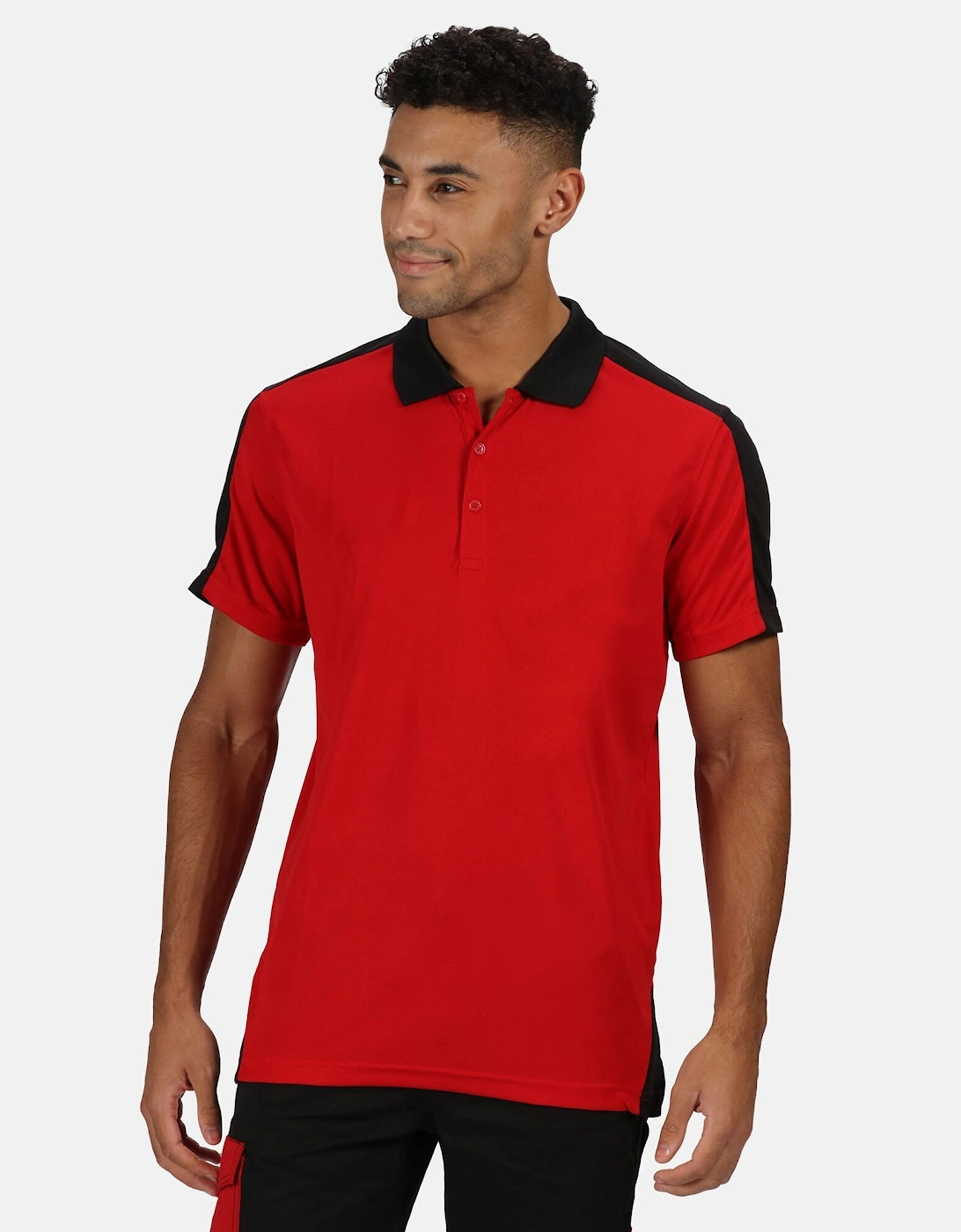 Mens Contrast Coolweave Polo Shirt