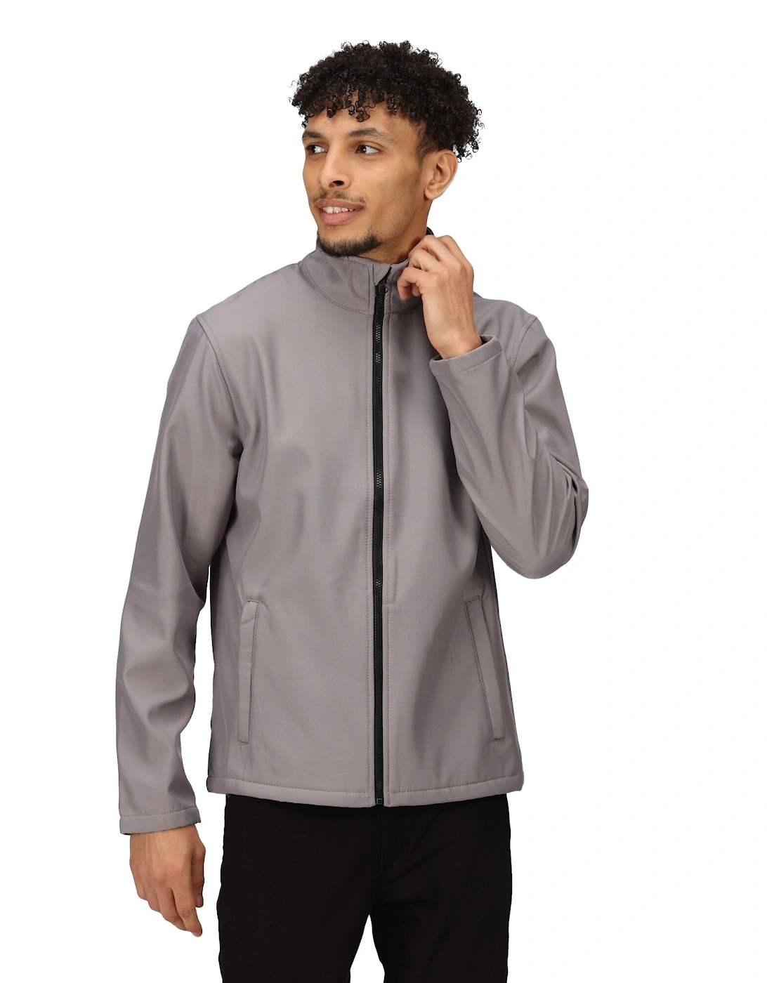 Regatta Men's Grey/Black Professional Soft Shell Jacket - Rock - Xxl - Rock - 100% Polyester - Image 3