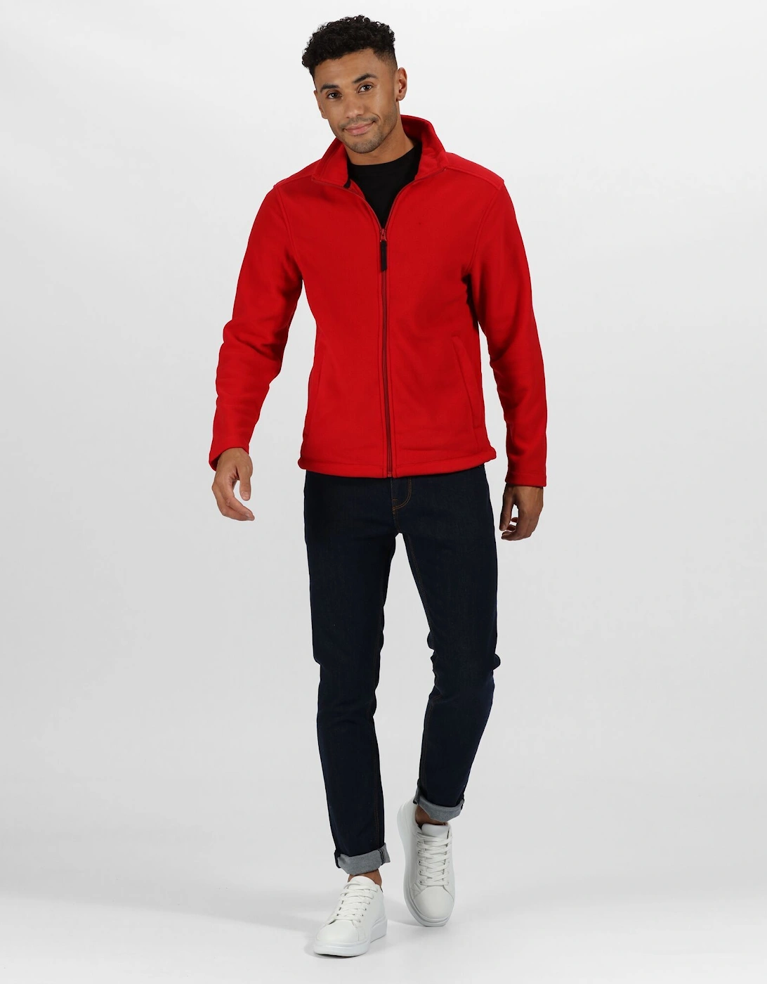 Mens Plain Micro Fleece Full Zip Jacket (Layer Lite)