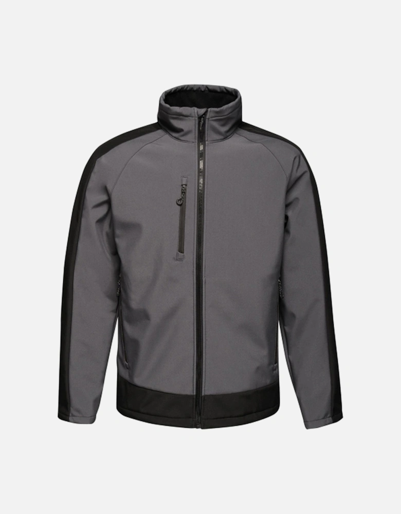 Mens Contrast 3 Layer Softshell Full Zip Jacket