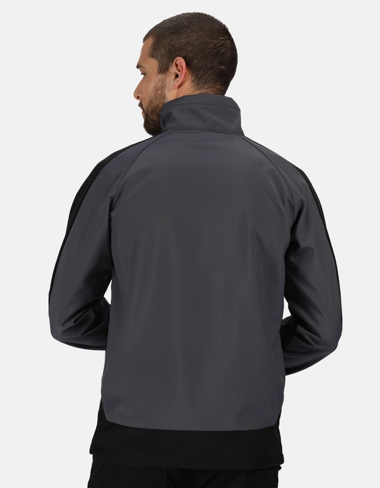 Mens Contrast 3 Layer Softshell Full Zip Jacket