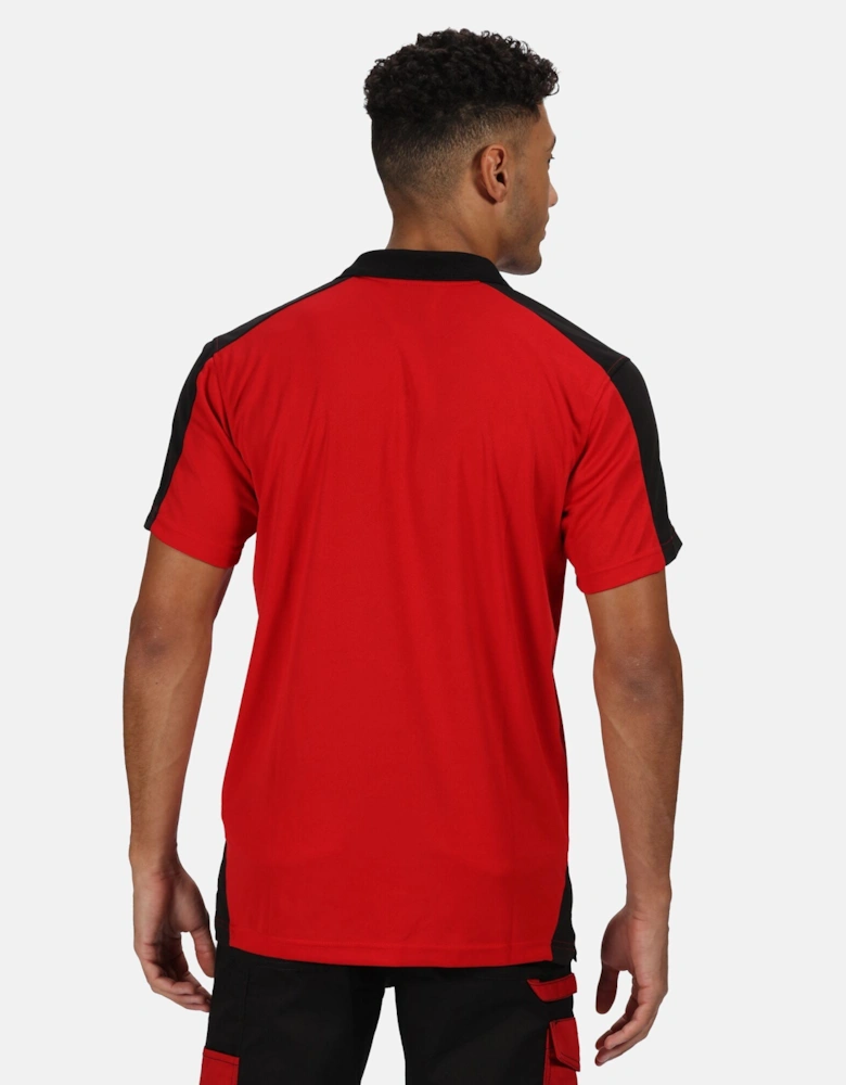 Mens Contrast Coolweave Polo Shirt