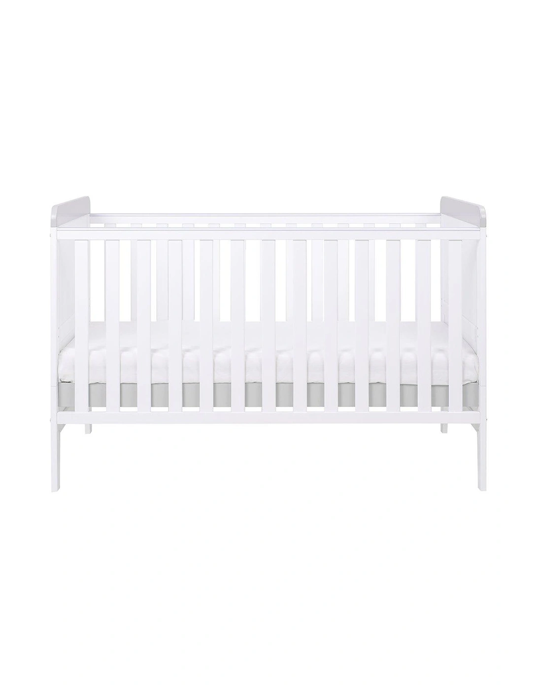 Rio Cot Bed with Cot Top Changer & Mattress - White/Dove Grey, 2 of 1