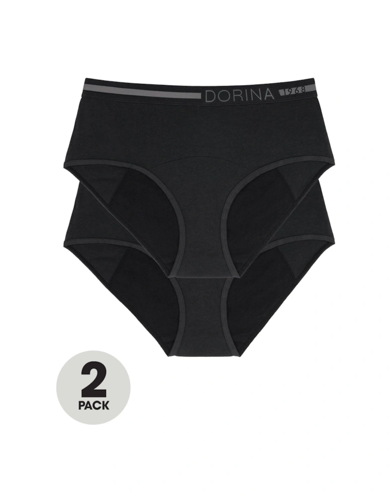 Moon 2 Pack Midi Nighttime Period Pants - Black