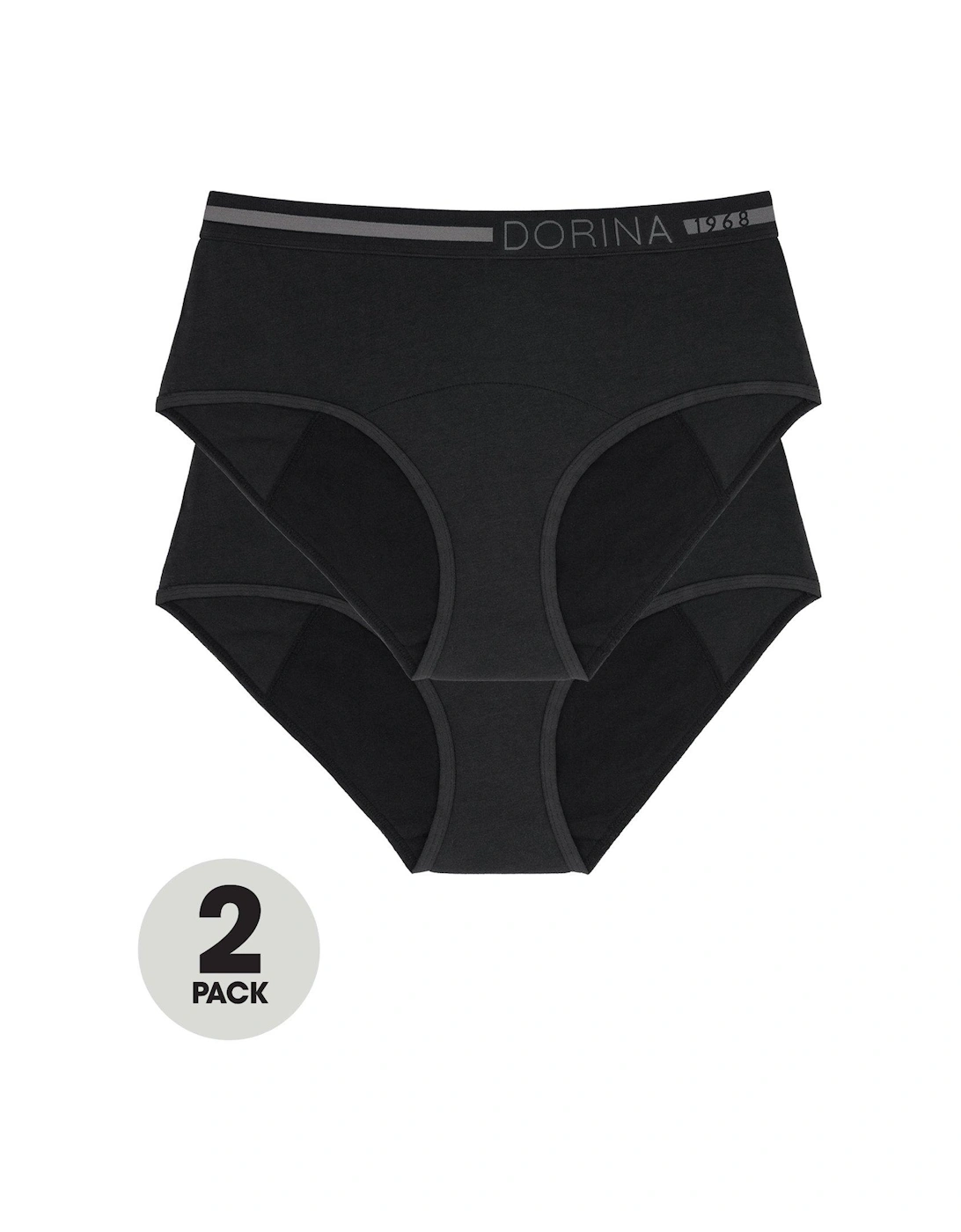 Moon 2 Pack Midi Nighttime Period Pants - Black, 5 of 4