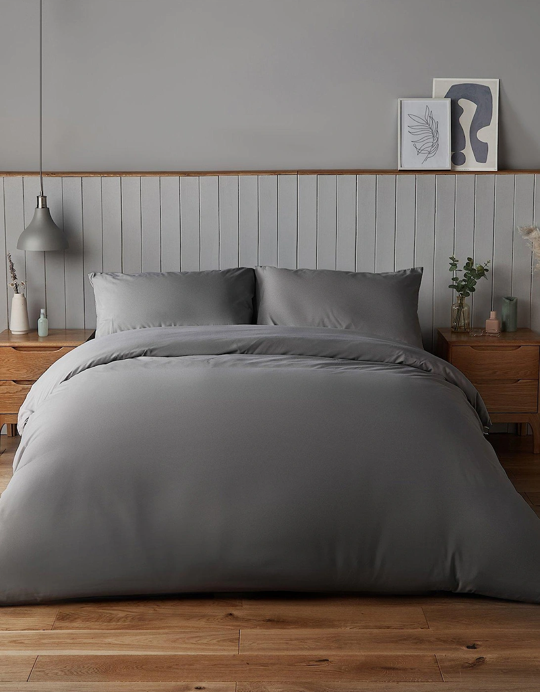 Supersoft Duvet Cover Set - Charcoal, 3 of 2