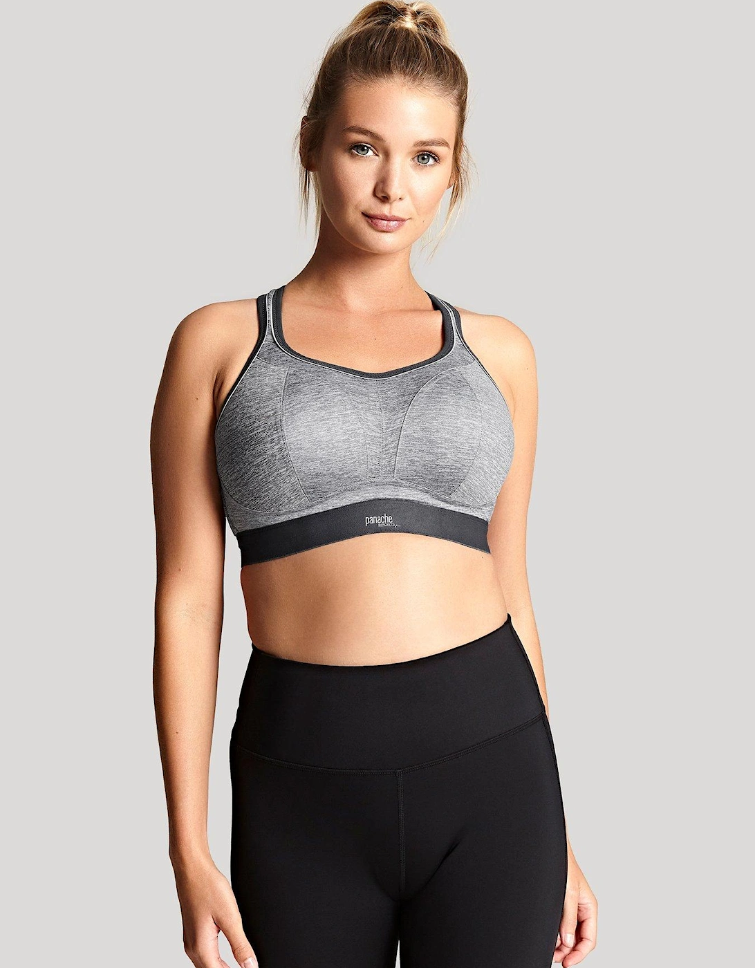 Non Wired Sports Bra - Charcoal Marl, 2 of 1