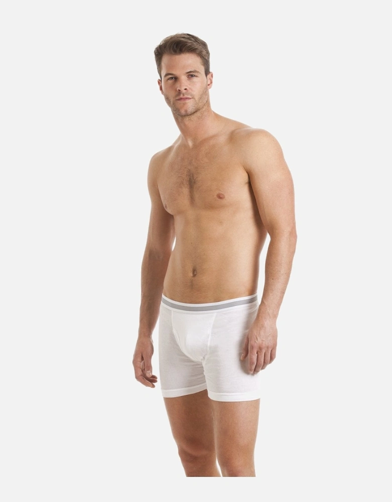 Mens Three Pack White Boxer Briefs