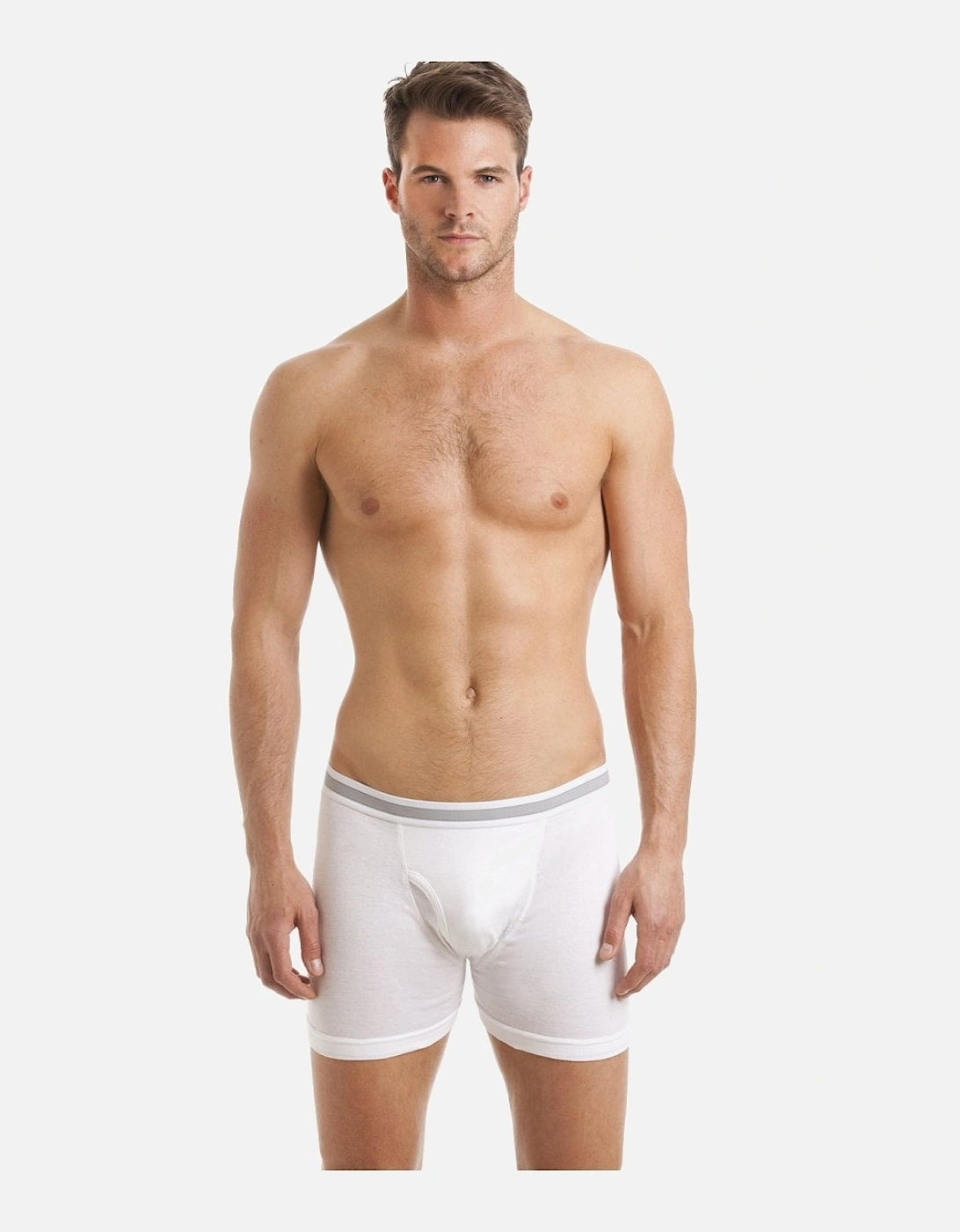 Mens Three Pack White Boxer Briefs, 7 of 6