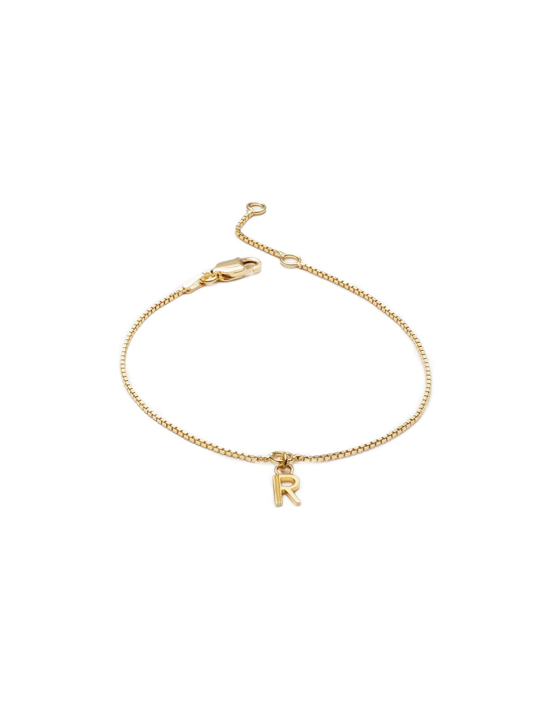 Mini Initial Charm Chain Bracelet - Gold, 2 of 1
