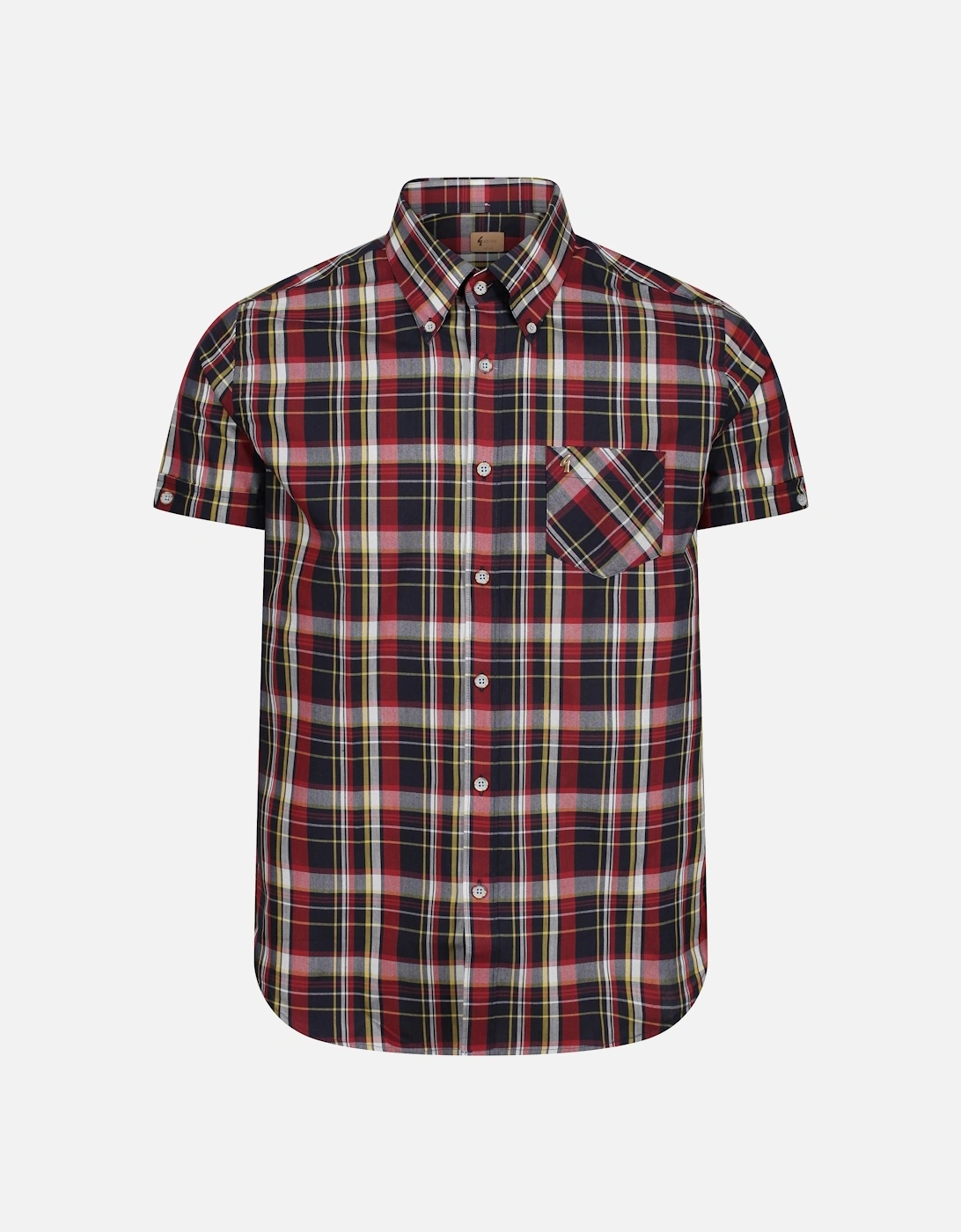 Caine Woven Check Shirt | Navy, 4 of 3