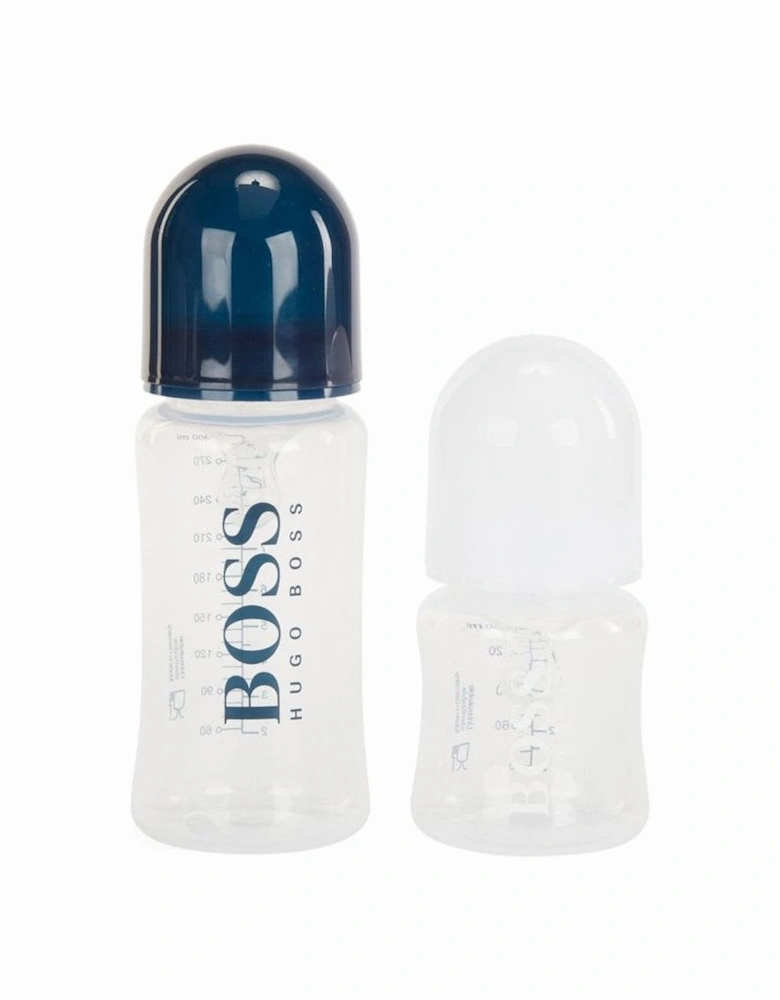 Boy's Navy Blue And White Baby Bottles