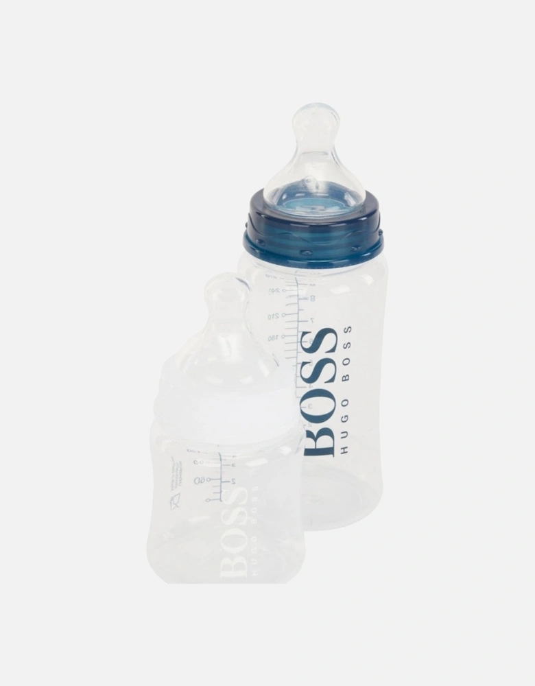 Boy's Navy Blue And White Baby Bottles