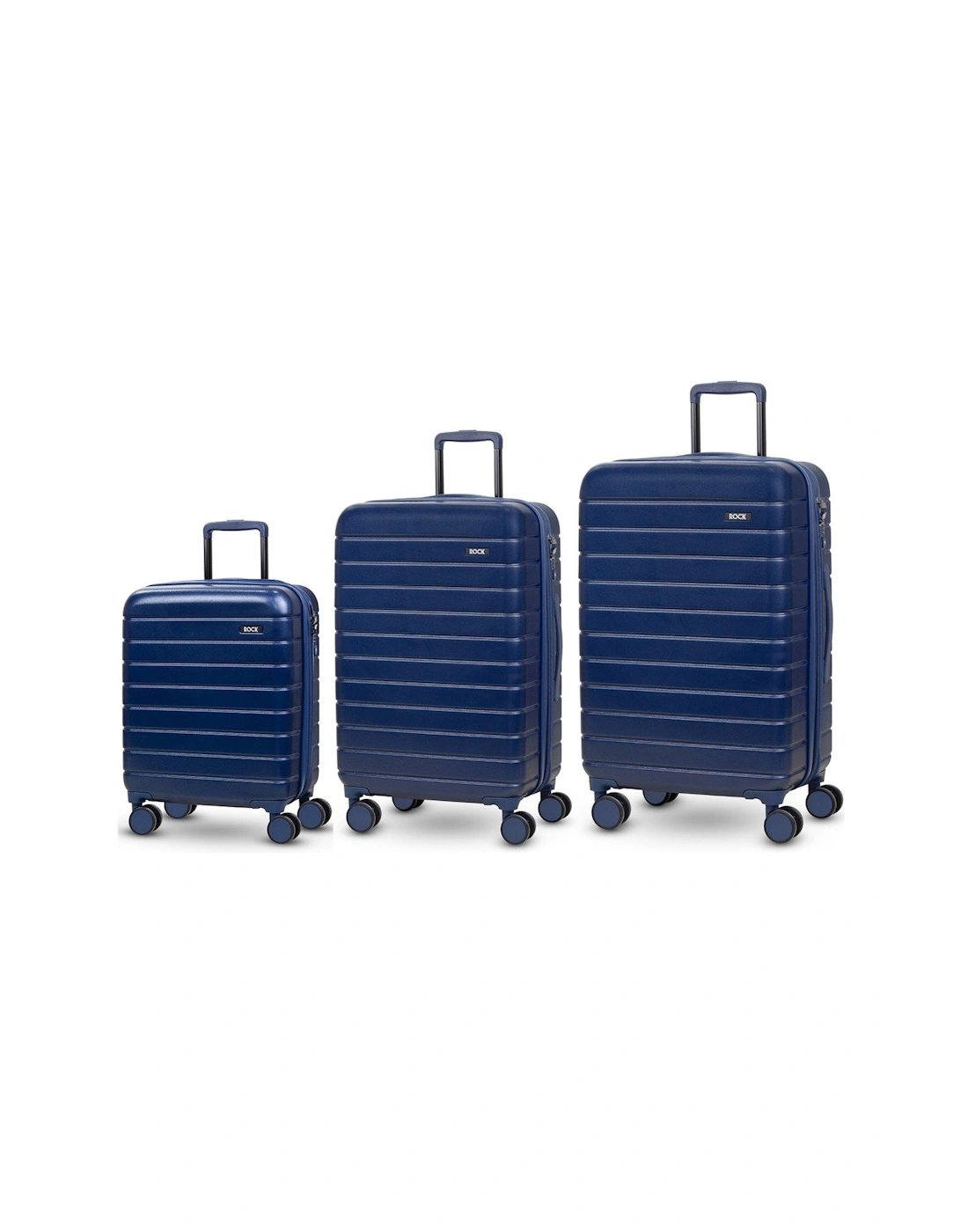 Novo 8-Wheel Suitcases 3 piece Set - Navy, 2 of 1