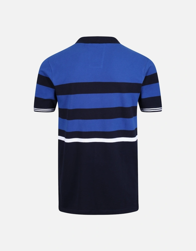 New Mead Striped Polo Shirt | Very Dark Navy