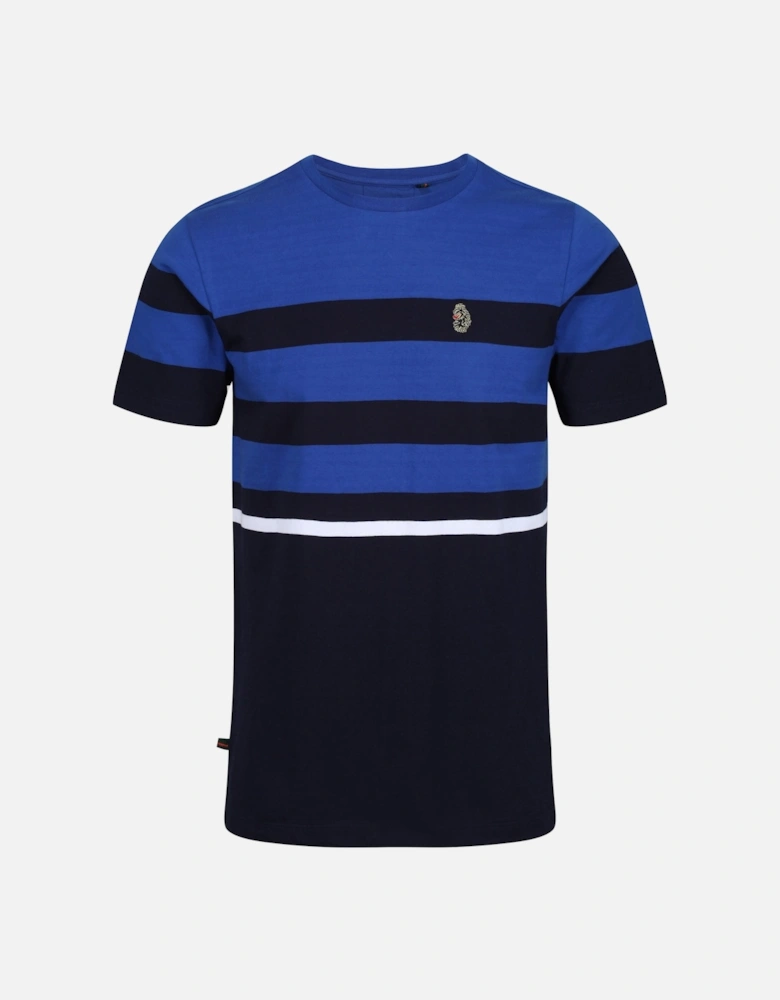 Stride Striped T-Shirt | Very Dark Navy