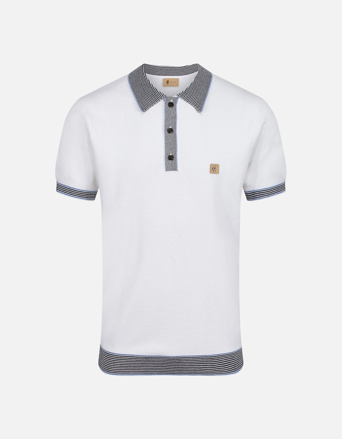 Dicaprio Knitted Polo Shirt | White, 4 of 3