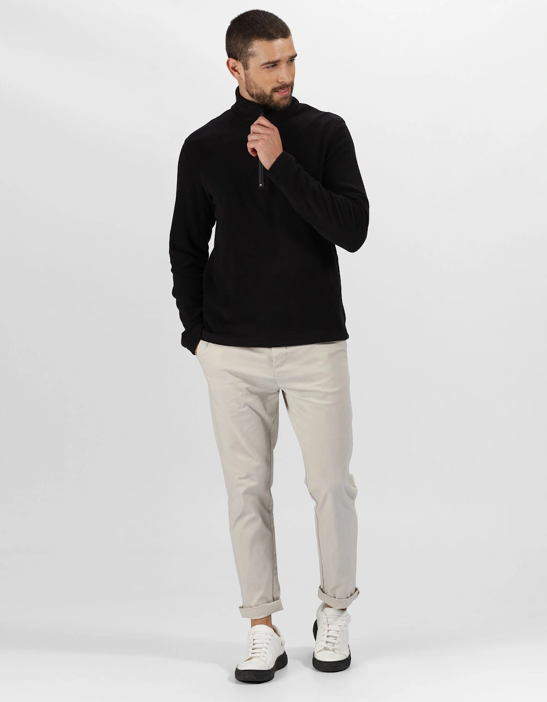 Mens Honestly Made Recycled Half Zip Fleece