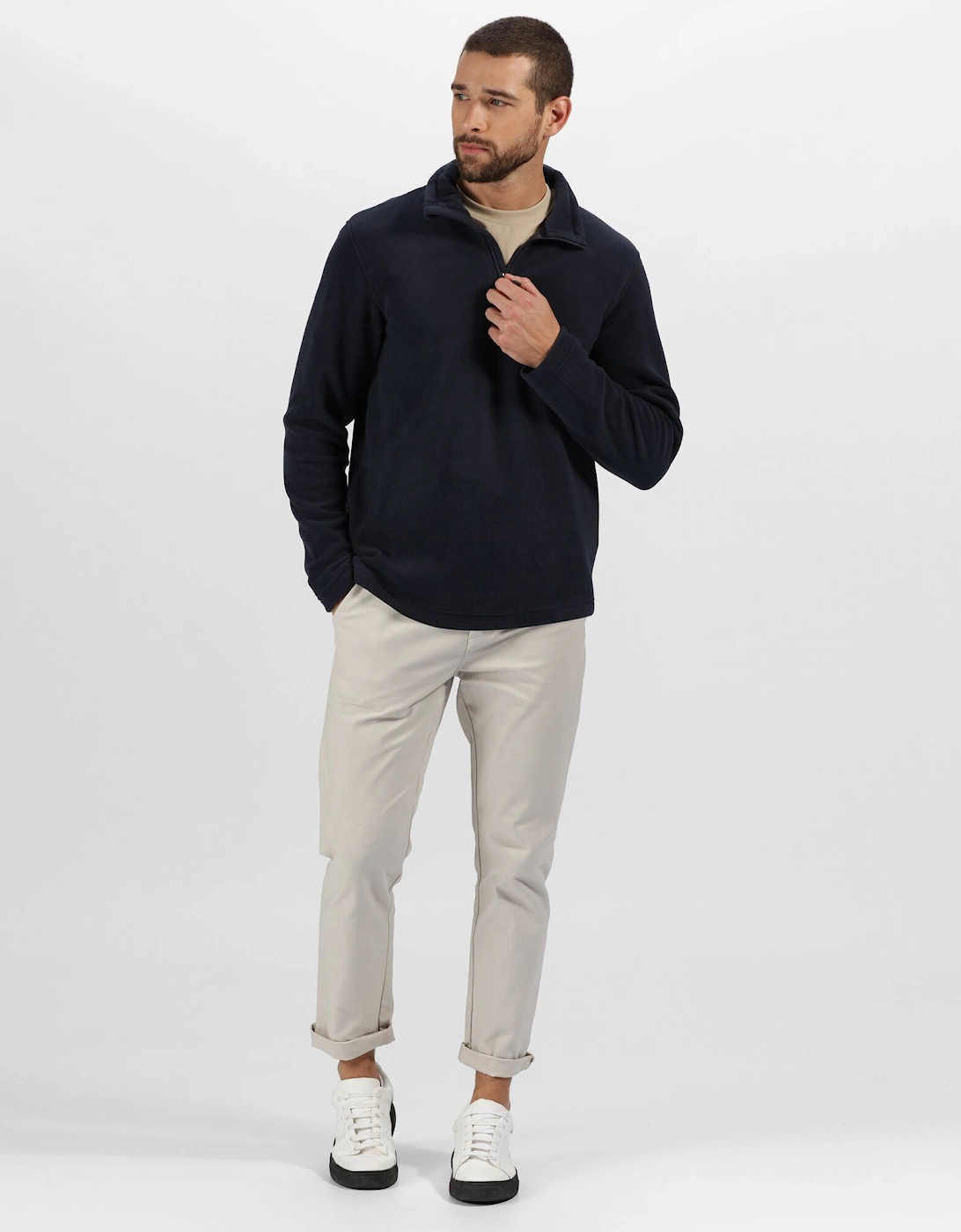 Mens Honestly Made Recycled Half Zip Fleece