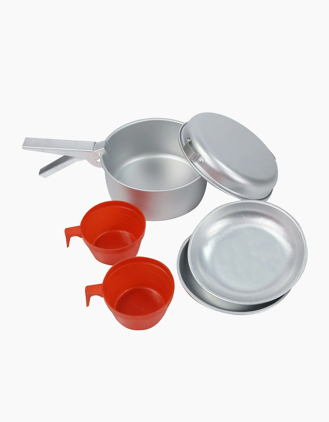 Regatta 2 Person Aluminium Cook Set - Silver Red - Size: ONE size