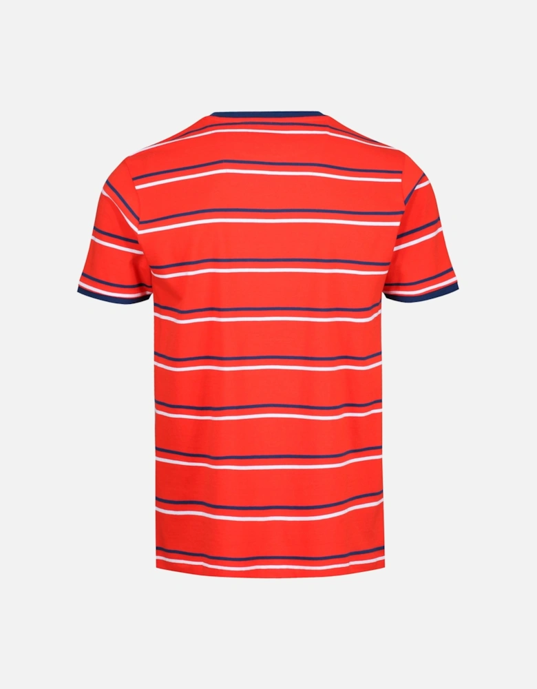 Columbus Striped T-Shirt | Red