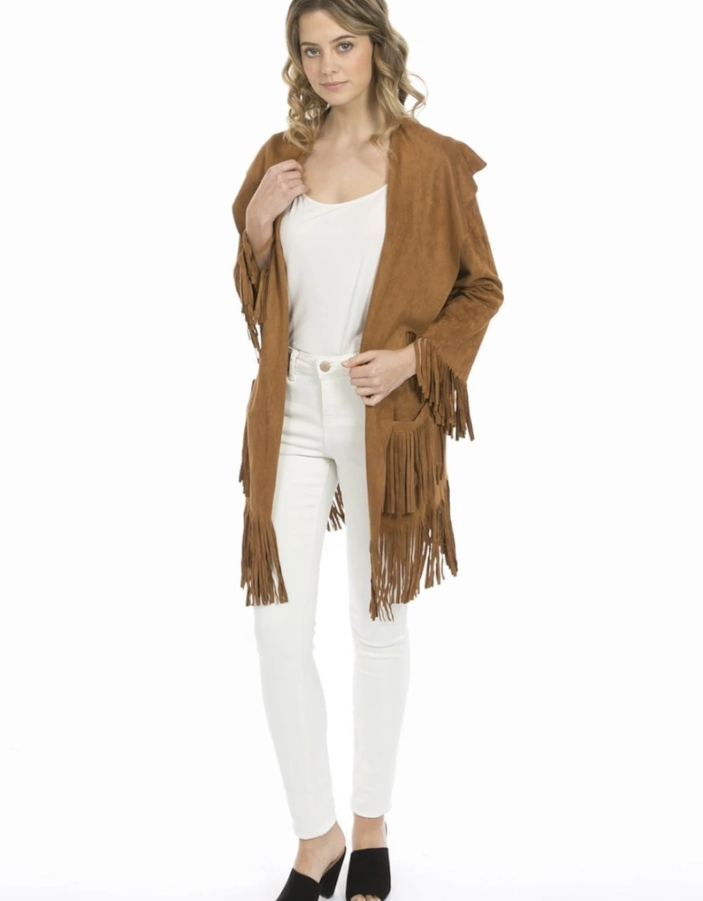 Mocha Faux Suede Jacket