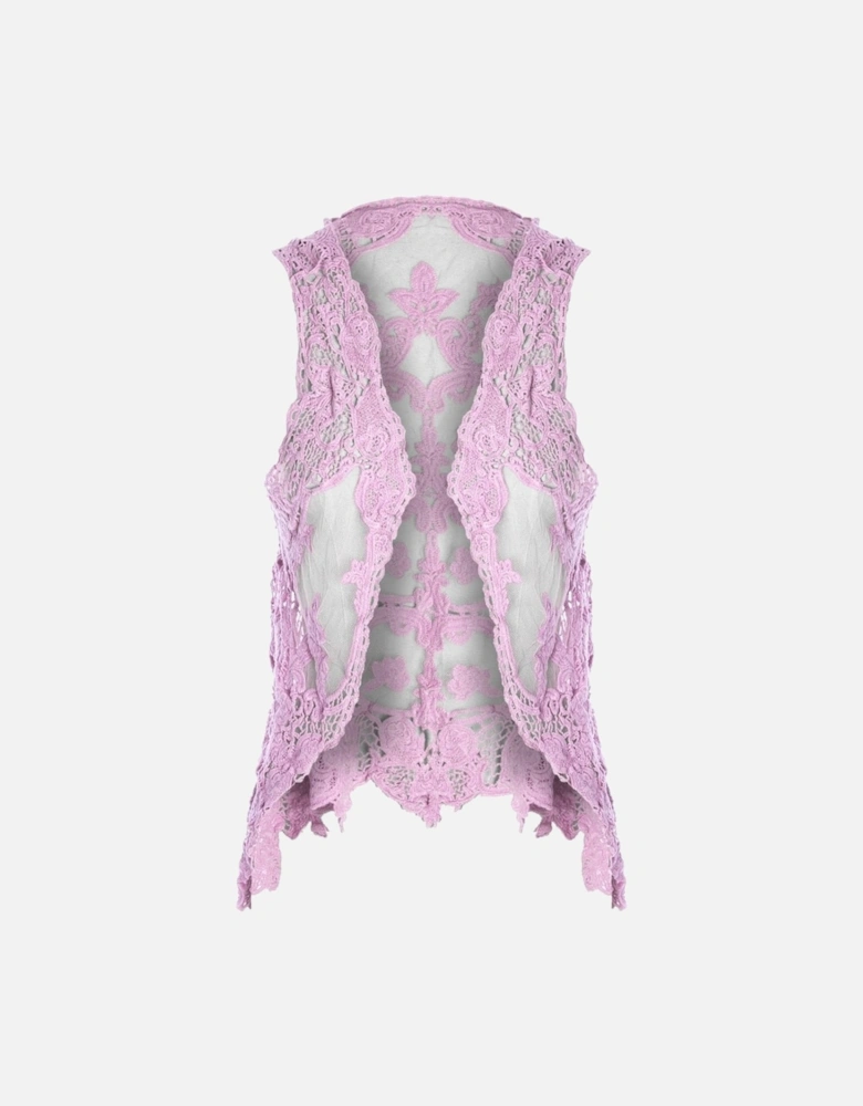 Purple Vintage Lace Gilet