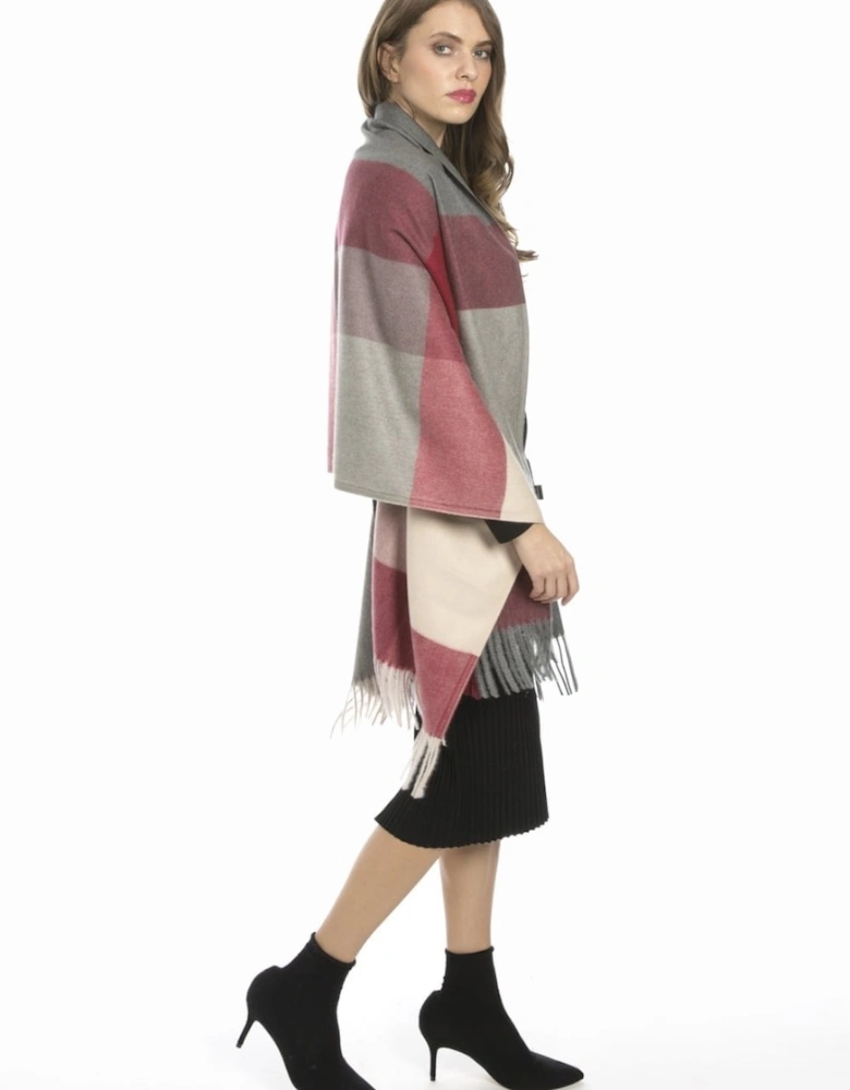 Red Cashmere Blend Wrap