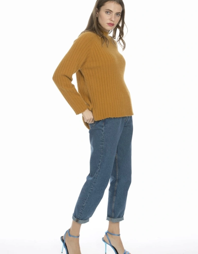 Yellow Cashmere Blended Jumper